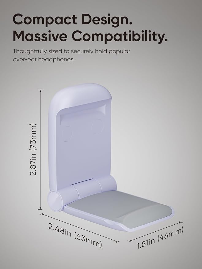 MAMUVIMO Headphone Stand, 2 Pack Headset Stand Foldable＆Sticky, Headphone - Image 7