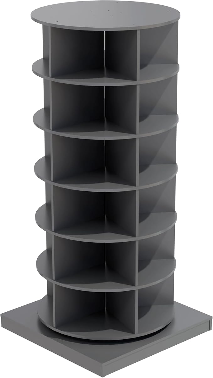6 Tier / 7 Tier Rotating Shoe Rack Tower, Modern Free Standing 360° Revolving - Image 6