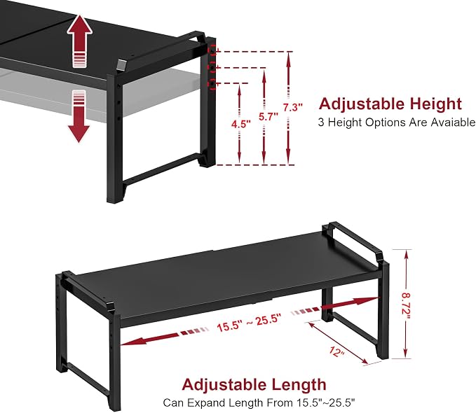 X-cosrack 12" Wide 100LBS Loading-Bearing Heavy Duty Kitchen Storage Shelf - Image 2
