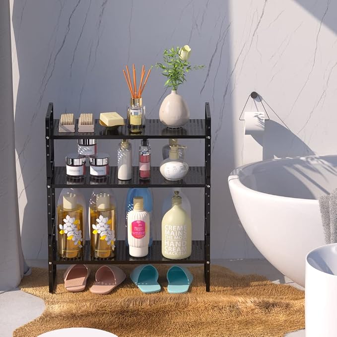 Expandable Cabinet Shelf Organizers, Stackable Cabinet Pantry Counter Under - Image 2