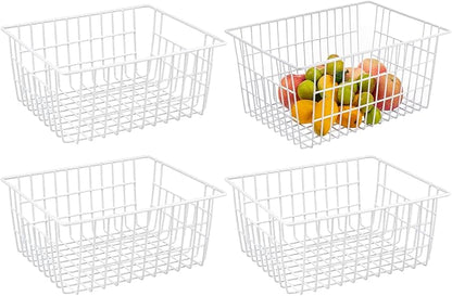 Redrubbit Wire Storage Baskets, Large Farmhouse Metal Freezer Basket Storage by Redrubbit