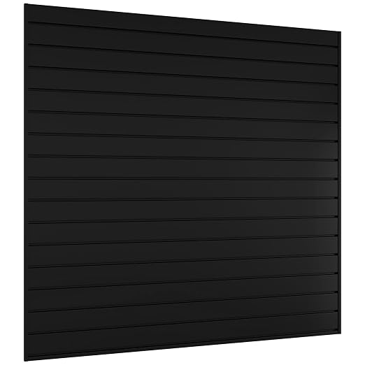 Slatwall Panel 4 FT x 4 FT, Interlocking Slat Wall Paneling, Wall Mounted PVC by Neoaider