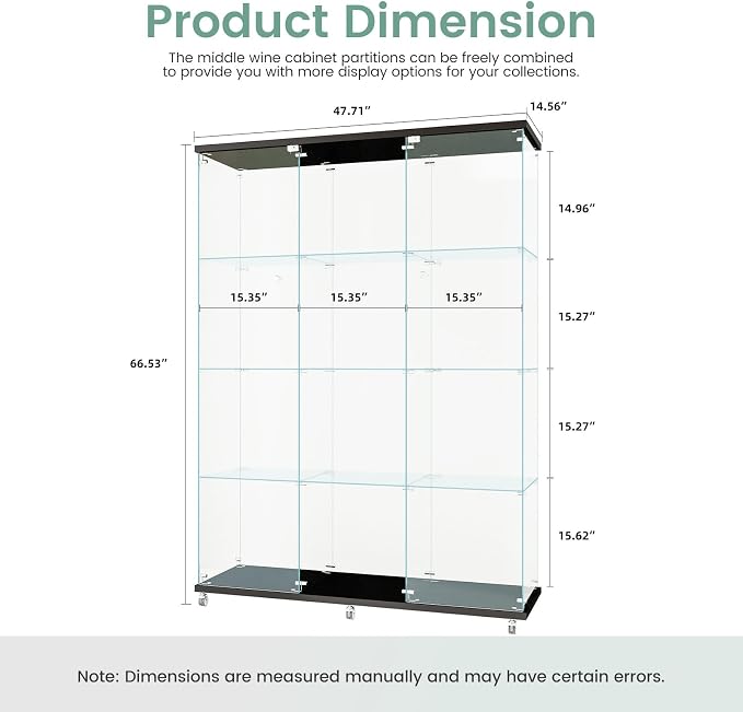 Beauty4U Glass Display Cabinet - Image 2