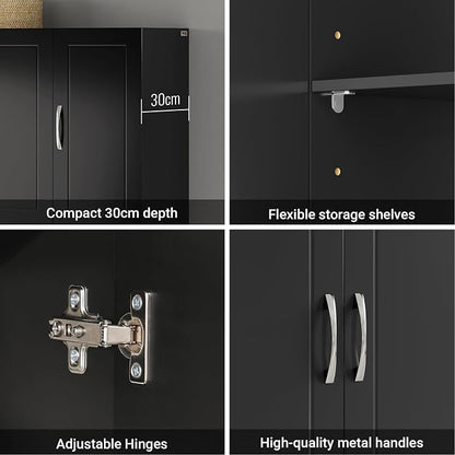 SoBuy Bathroom Wall Cabinet, Large 3-Door, 23.6 x 11.8 x 35.4 in, Large Hidden - Image 7