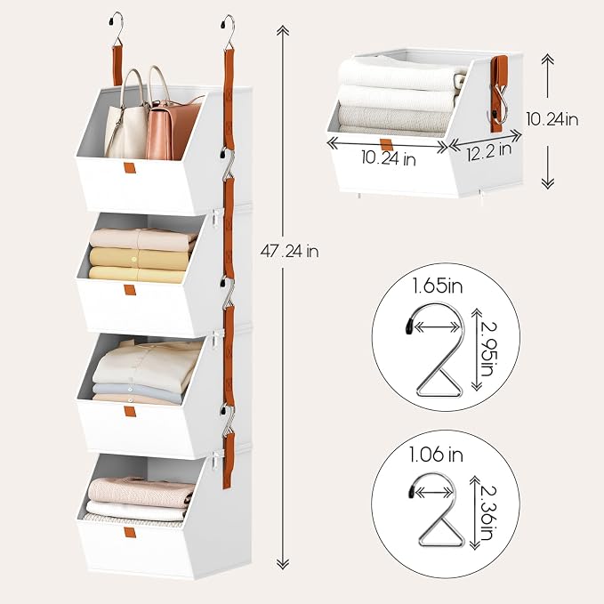 Hanging Closet Organizer 4 Tier - Image 3