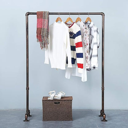 Industrial Pipe Clothing Rack 59in, Clothes Racks - Image 2