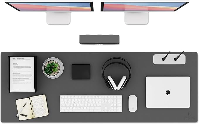 K KNODEL Large Office Leather Desk Mat, Mouse and Keyboard Pad, Computer and by K+KNODEL