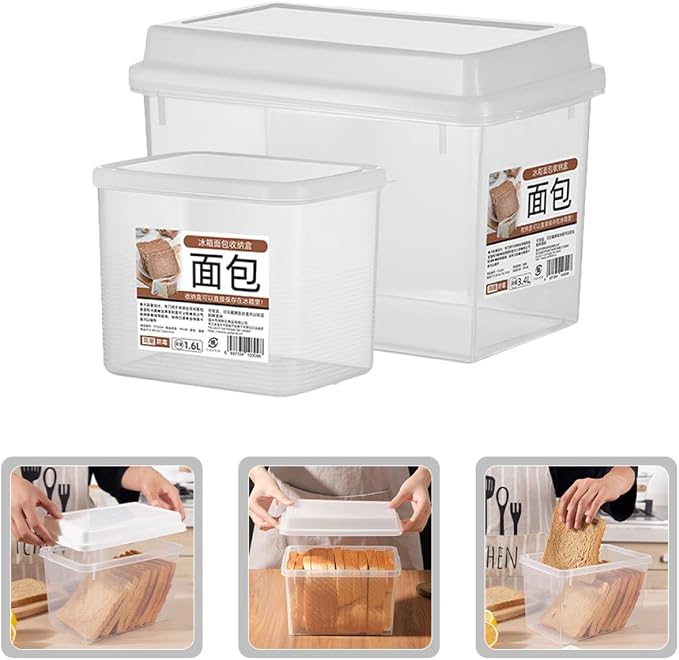 BESPORTBLE 2pcs Transparent Bread Storage Box - Image 9