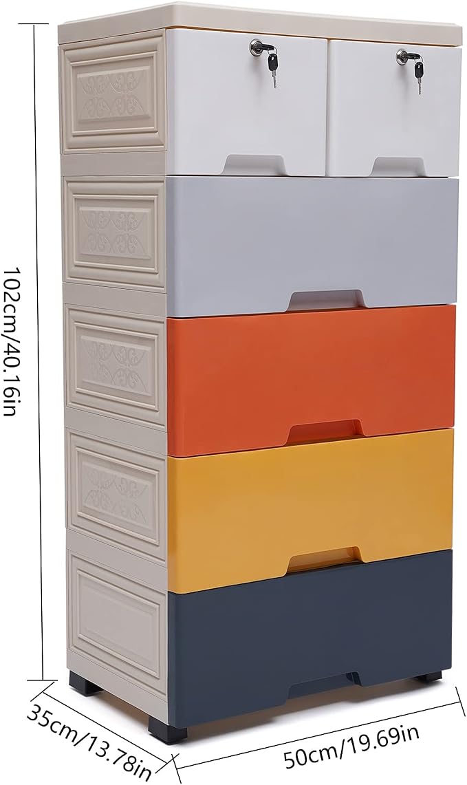5 Tier Storage Cabinet Plastic Storage Cabinet - Image 3