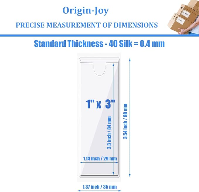 Origin-Joy 25 PCS Self-Adhesive Index Label Pockets - Image 2