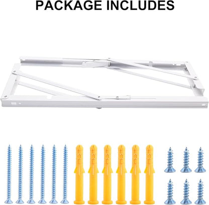 YUMORE White Folding Shelf Brackets, 20 Inch Heavy Duty L Bracket, DIY - Image 5