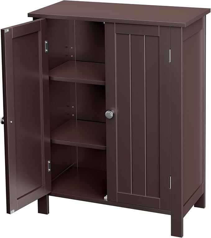 SUPER DEAL Modern Bathroom Floor Storage Cabinet by Superdeal