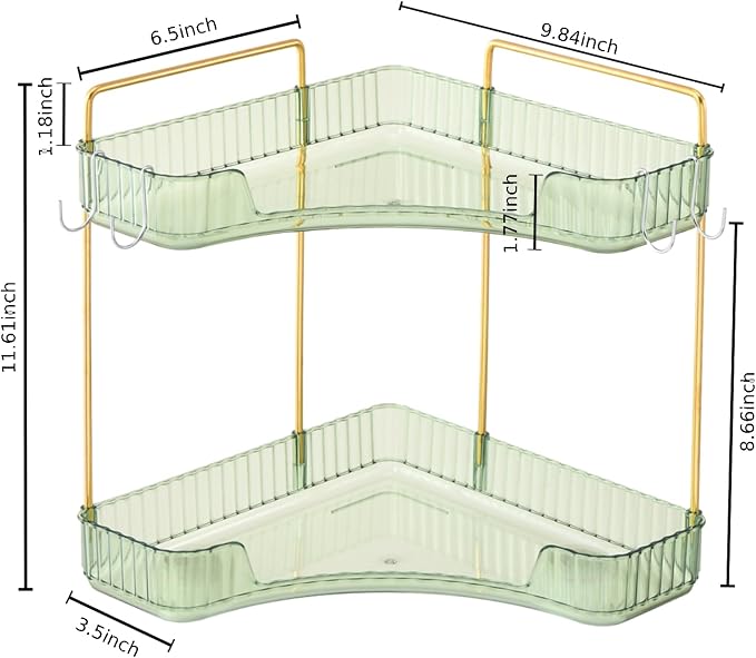 2 Tier Plastic Bathroom Sink Organizer - Image 2