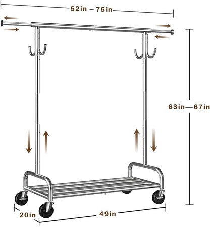 GRANNY SAYS Heavy Duty Clothes Rack 75" Wide Clothing Rack - Image 6
