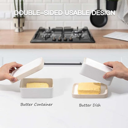 Ceramic Butter Dish with Lid，Large Butter Dish - Image 3