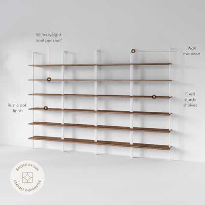 Nathan James Theo 6-Shelf Tall Bookcase, Wall Mount Bookshelf - Image 2