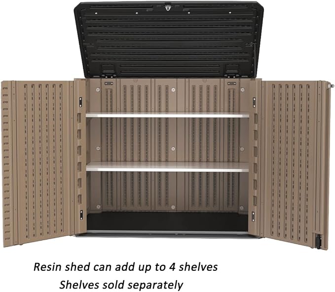 Horizontal Resin Storage Shed, 34 Horizontal Cu.ft Outdoor Storage Cabinet - Image 7