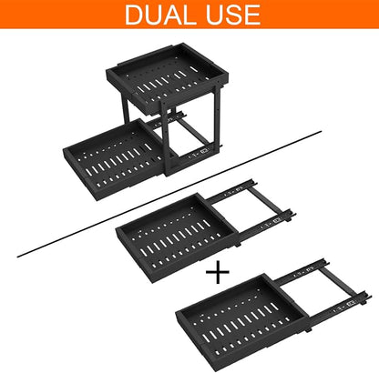 Golener 2-Tier Expandable Pull Out Cabinet Organizer - Image 6