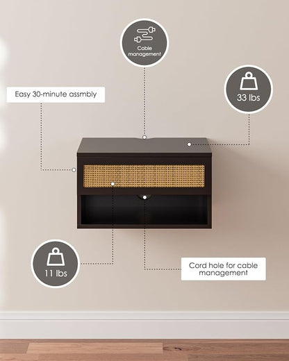 Floating Nightstand With Drawer - Image 9