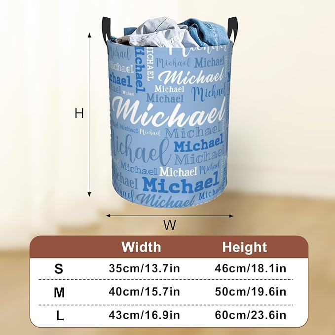 Custom Name Laundry Hamper, Personalized Laundry Baskets - Image 3