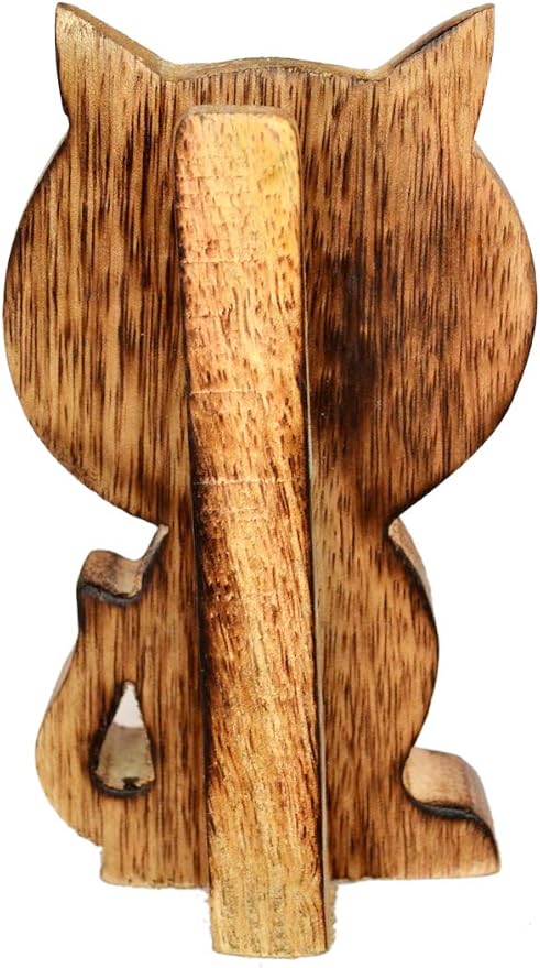 ETROVES Wooden Cat Eyeglass Holder - Image 4