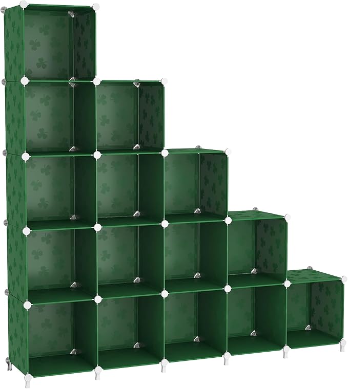 UNKU 16 Cube Storage Organizer, Closet Organizer Storage Shelves, Clothes by UNKU