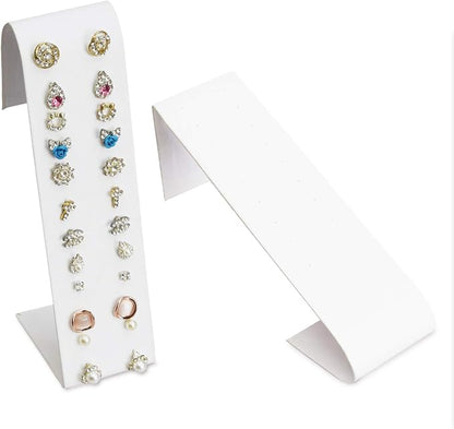 MOOCA Premium White Leatherette Adjustable Earring Display Stand Showcase - Image 3