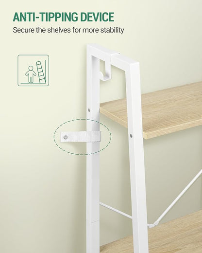 Hzuaneri Ladder Shelf, Freestanding Corner Storage Shelf | Bookcase - Image 4