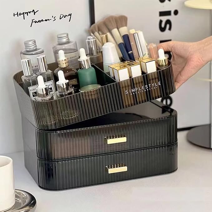MIUOPUR Makeup Organizer with Stackable Drawers, Bathroom Vanity Organizers and - Image 6