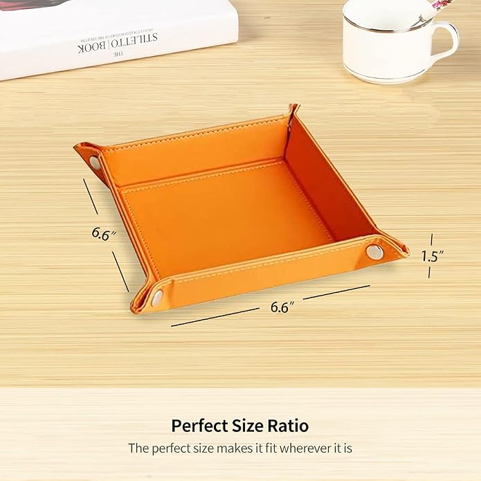 YAPISHI Key Dish Bowl for Men, Entryway Catchall Holder Bedside Table Valet - Image 3