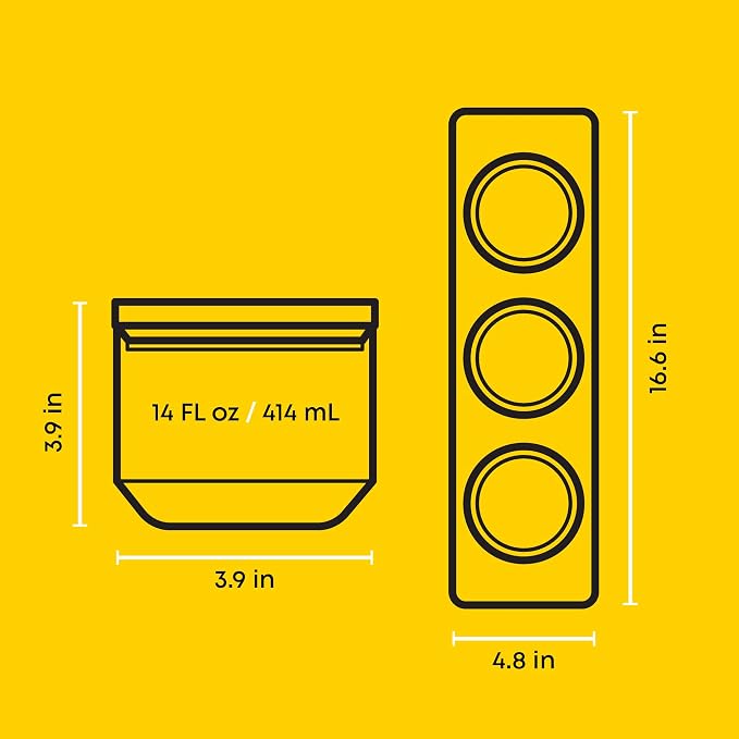JoyJolt Holden 14oz Stackable Glass Storage Containers - Image 2