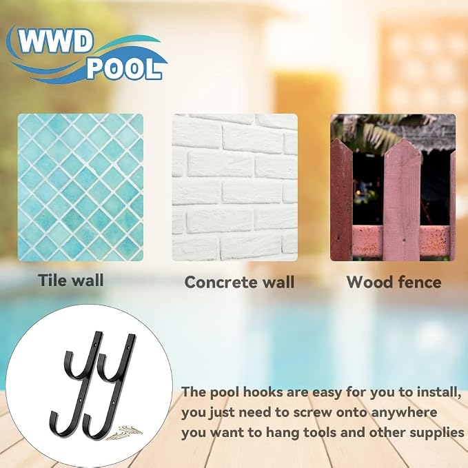 Swimming Pool Aluminum Pole Hanger Set, - Image 4