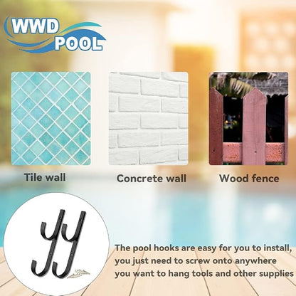 Swimming Pool Aluminum Pole Hanger Set, - Image 4