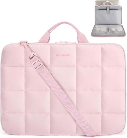 BAGSMART Laptop Case with Handle, Puffy Laptop Sleeve Bag by BAGSMART