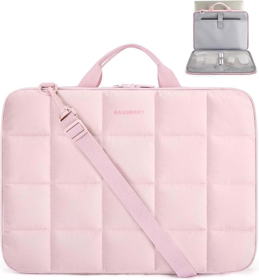 BAGSMART Laptop Case with Handle, Puffy Laptop Sleeve Bag by BAGSMART
