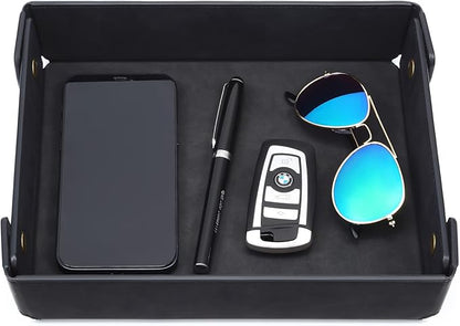 CASIRENA Father's Day Gifts Faux Leather Valet Tray Organizer by CASIRENA