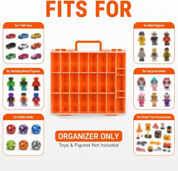 Toy Car Storage Case for Hot Wheels for Matchbox Cars, 48-Slot Organizer | - Image 2