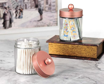 Amolliar Apothecary Jars Bathroom Storage Organizer -Countertop Storage - Image 6