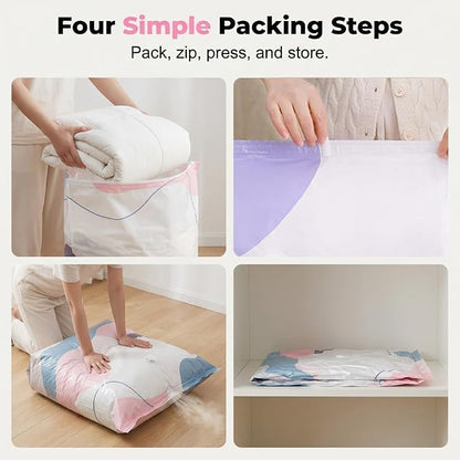 2PCS No Pump Vacuum Storage Bags, Upgrade Large Storage Compression Bags - Image 3