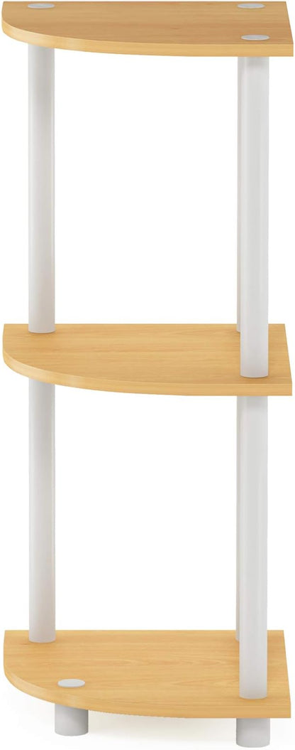 Furinno TURN-N-TUBE Corner Shelf, 3-Tier Corner Bookshelf, Display Storage - Image 7