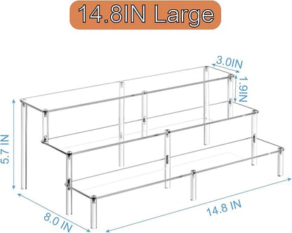 HENABLE 14.8 IN Large Acrylic Perfume Organizer Stand, Funko POP, Dessert - Image 5