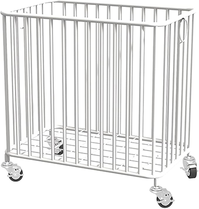 Easyars Laundry Basket with Wheels, Large-size Metal Rolling Laundry Organizer by Easyars
