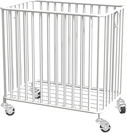 Easyars Laundry Basket with Wheels, Large-size Metal Rolling Laundry Organizer by Easyars