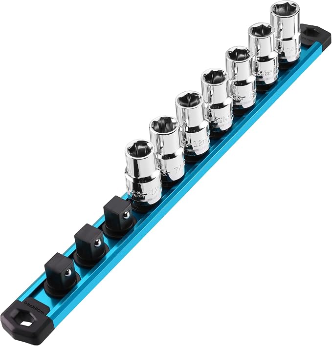 WORKPRO Magnetic Socket Organizer, 1/2-Inch Drive Aluminum Alloy Socket Rail - Image 9