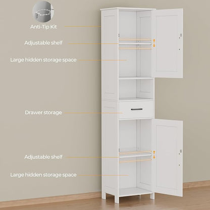 Homhedy 67" H Tall Bathroom Storage Cabinet - Image 5
