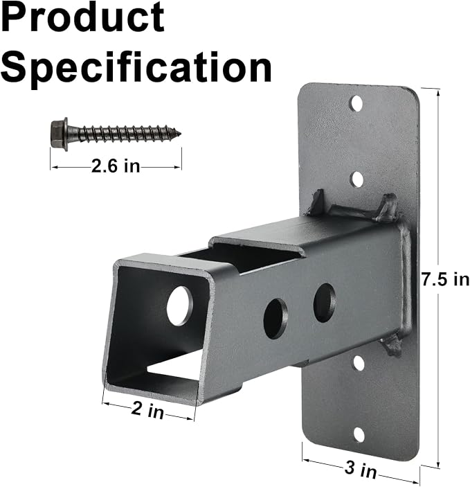 CZC AUTO 2" Hitch Wall Mount Bike Rack Hitch Wall Mount, Hanging Garage - Image 2