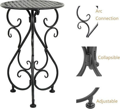 NAKUPE Plant Stand Indoor & Outdoor Flower Pot Stand 17" Tall Metal Plant Table - Image 5
