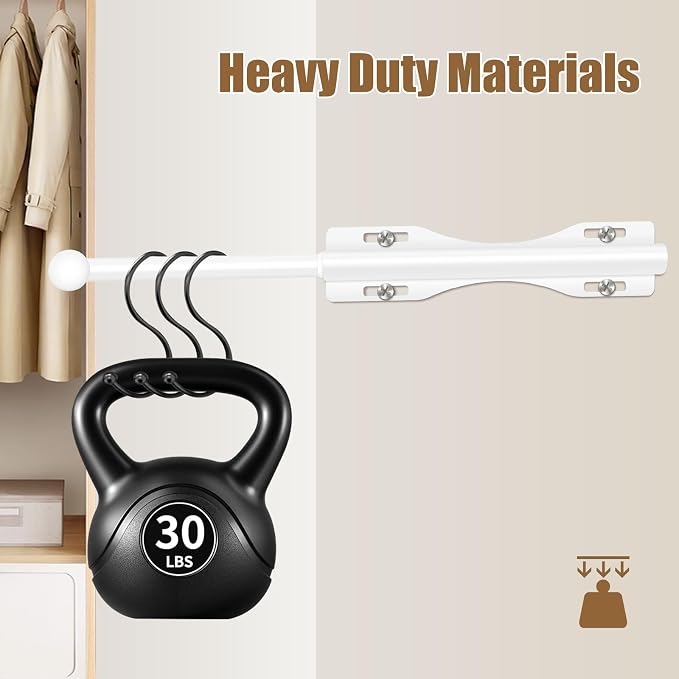 12" Valet Rod For Closet Pull Out Slide Out Adjustable Heavy Duty Valet Rod For - Image 5