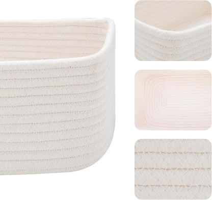 Small Storage Baskets for Organizing | Closet Organizer Bins | Shelf Toy Basket - Image 3