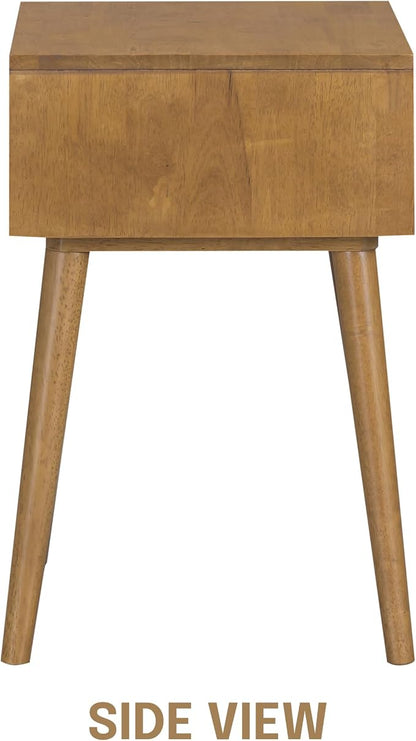NTC Zoe Solid Wood Nightstand, Mid Century Modern Side Table Bedroom, Bedside - Image 5
